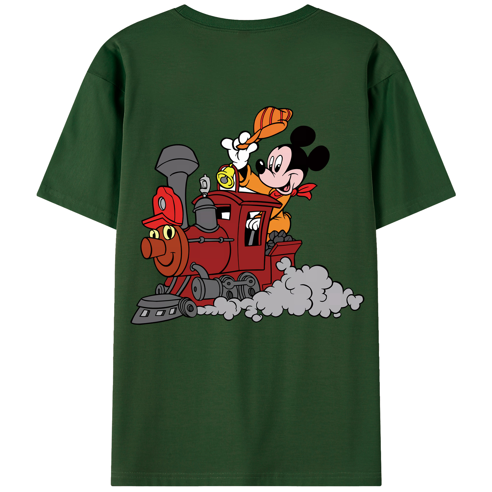 （画像用） ミッキーマウス Mickey Mouse 綿100％半袖Tシャツ（背面プリント）